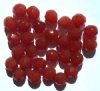 25 8mm Faceted Milky Carnelian Firepolish Beads